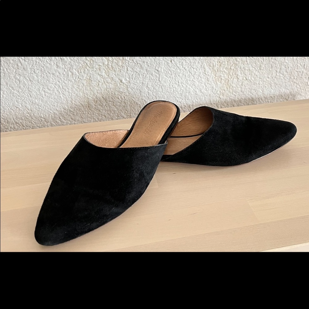 MADEWELL Remi mules black suede-Size 7